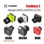 FOXEER Toothless 2 Micro/Mini/Nano CMOS 1/2 StarLight 1200TVL Camera 4:3 16:9 PAL/NTSC Natural for Drones Accessories